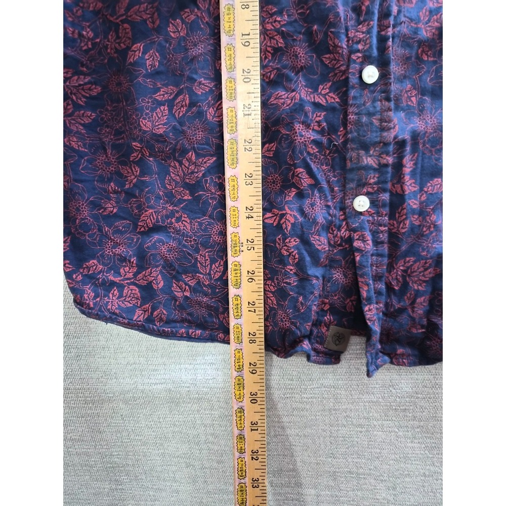 Banana Republic Shirt Mens Large Multicolor Floral Untucked Slim Fit Button Down - Picture 10 of 13